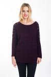 MAGLIA DI PERLINE POSTERIORE APERTO 4441 BORDEAUX