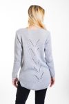 PULLOVER DOS AJOURE 4444 GRIS