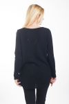 PULLOVER DOS AJOURE 4444 NOIR