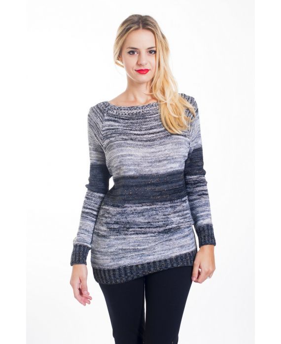 PULLOVER IN MAGLIA CHINEE LUREX 4446 NERO