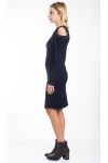 ROBE EPAULES PERLES 4449 NOIR