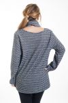 GRANDE TAILLE PULL + ECHARPE 4458 GRIS