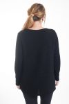 GRANDE TAILLE PULL ZIPPE 4462 NOIR