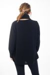 GRANDI DIMENSIONI PULL + SCIARPE PAILLETTES 4467 NERO