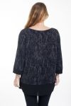 GRANDE TAILLE TUNIQUE EFFET BRILLANT 4470 ARGENT