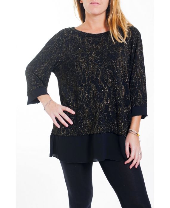 GRANDE TAILLE TUNIQUE EFFET BRILLANT 4470 OR