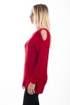PULL EPAULES DENUDEES 4484 ROUGE