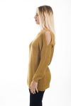 PULL EPAULES DENUDEES 4484 MOUTARDE