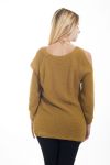 PULL EPAULES DENUDEES 4484 MOUTARDE
