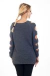 PULLOVER EPAULES DENUDEES 4492 GRIS