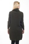 PULL ROBE COL ROULE 4487 VERT MILITAIRE