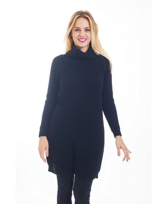 PULL ROBE COL ROULE 4487 NOIR