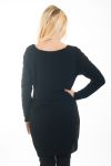 PULL TUNIQUE TORSADES 4473 NOIR