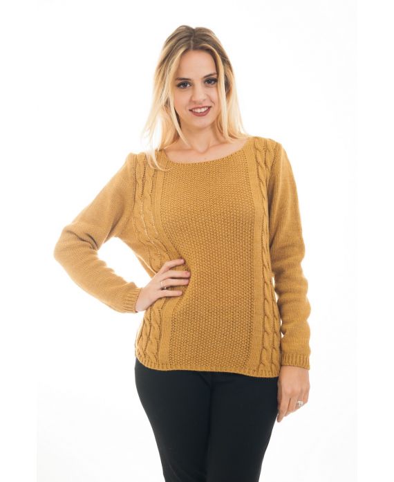 PULLOVER MOHAIR TORSADE 4478 MOUTARDE