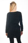PULL TUNIQUE LUREX PERLES 4479 NOIR