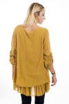 TUNICA IN PIZZO 4495 SENAPE