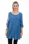TÚNICA DE ENCAJE 4495 AZUL