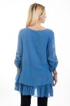 TUNIQUE DENTELLE 4495 BLEU