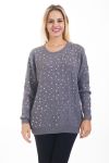 PULLOVER PAILLETE 4482 GRIS