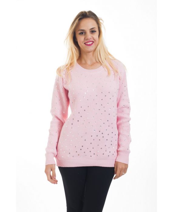 PULLOVER PAILLETE 4482 ROSA