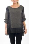 TUNIEK MOHAIR EMPIECEMENT 4498 GRIJS