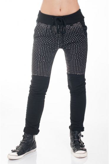 PANTALON STRASS 4527 NOIR