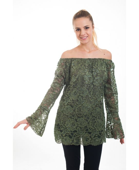 TUNIC LACE 4535 MILITARY GREEN