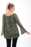TUNIC LACE 4535 MILITARY GREEN