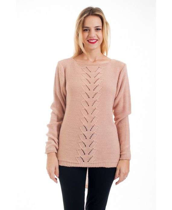 PULLOVER AJOURE 4538 ROSA