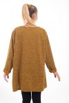 MAGLIONE TUNICA STAMPE DONNA 4540 SENAPE