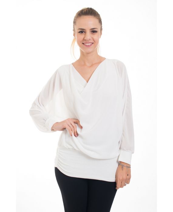 TOP COL BENITIER 4533 BIANCO