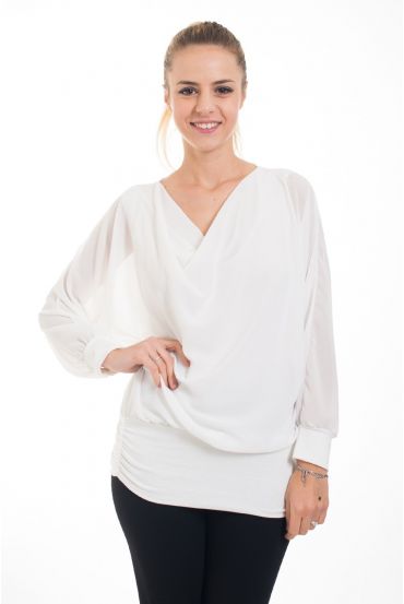 TOP COL BENITIER 4533 BIANCO