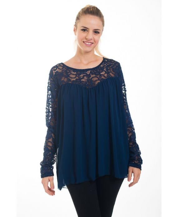 TUNIC LACE 4532 NAVY BLUE