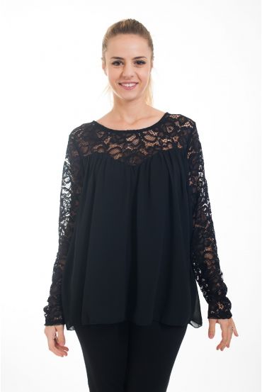 TUNIC LACE 4532 BLACK