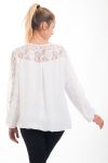 BLOUSE EMPIECEMENT LACE 4539 WHITE