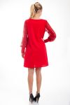 ROBE SEQUINS 4545 ROUGE