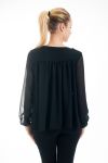 BLOUSE COL CLAUDINE 4549 NOIR