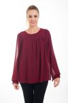 BLOUSE EMPIECEMENT LACE 4528 BORDEAUX