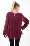 BLOUSE EMPIECEMENT LACE 4528 BORDEAUX