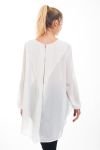 BLOUSE CLOUTEE 4548 BLANC