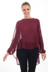 BLOUSE CLOUTEE 4548 BORDEAUX