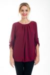 BLOUSE DOS FANTAISIE 4547 BORDEAUX