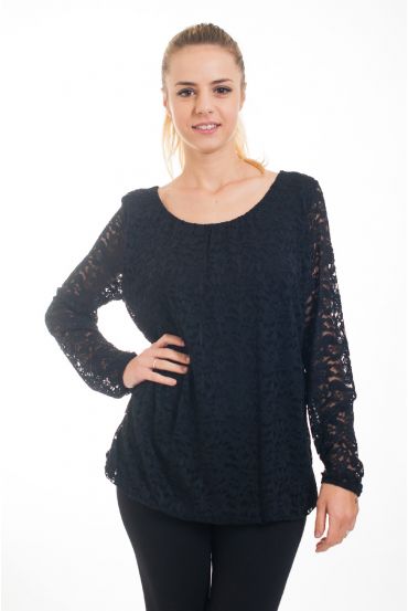 LACE TOP 4561 BLACK