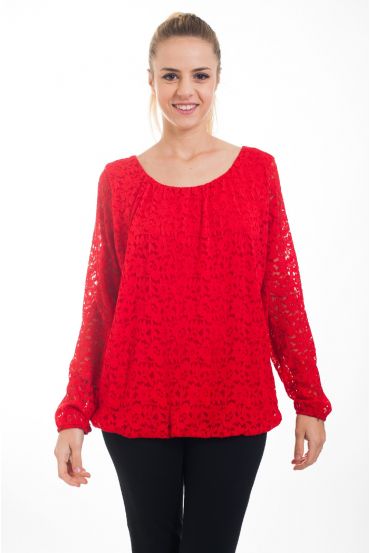 LACE TOP 4561 RED