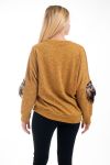 MAGLIONE MANICHE PIUME 4570 SENAPE