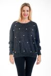 PULL PERLES A NOUER 4568 NOIR