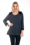 PULL BEADS AND FAUX FUR 4566 BLACK