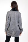 GILET DI PELLICCIA 4574 GRIGIO