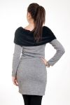 ROBE TUNIQUE FAUSSE FOURRURE 4578 GRIS