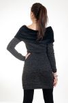 ROBE TUNIQUE FAUSSE FOURRURE 4578 NOIR